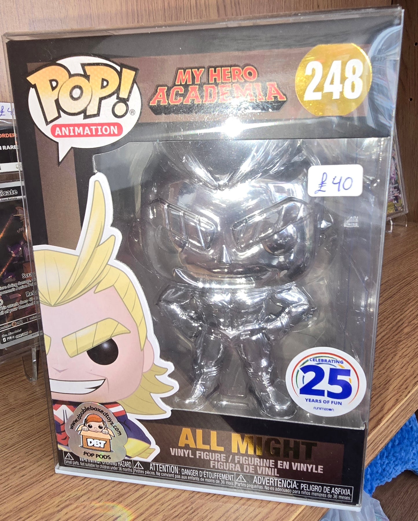 My Hero Academia - All Might #248 Silver Chrome, 25 Years of Funimation