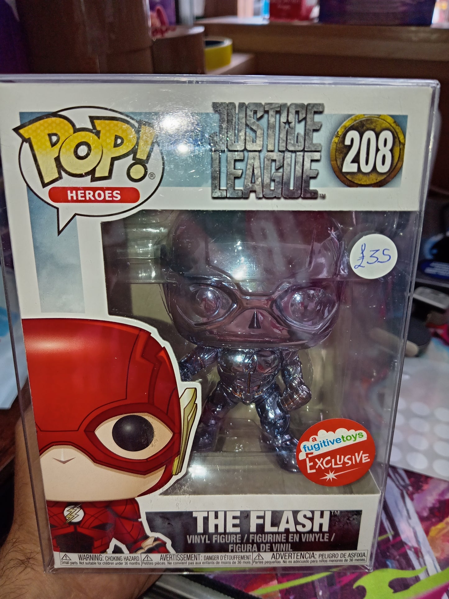 DC Justice League - The Flash #208 Exclusive Blue Chrome