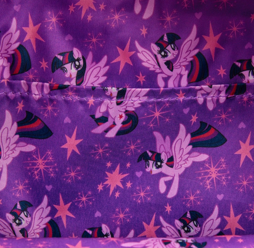 Loungefly My Little Pony Twilight Sparkle Cosplay Glitter Mini Backpack