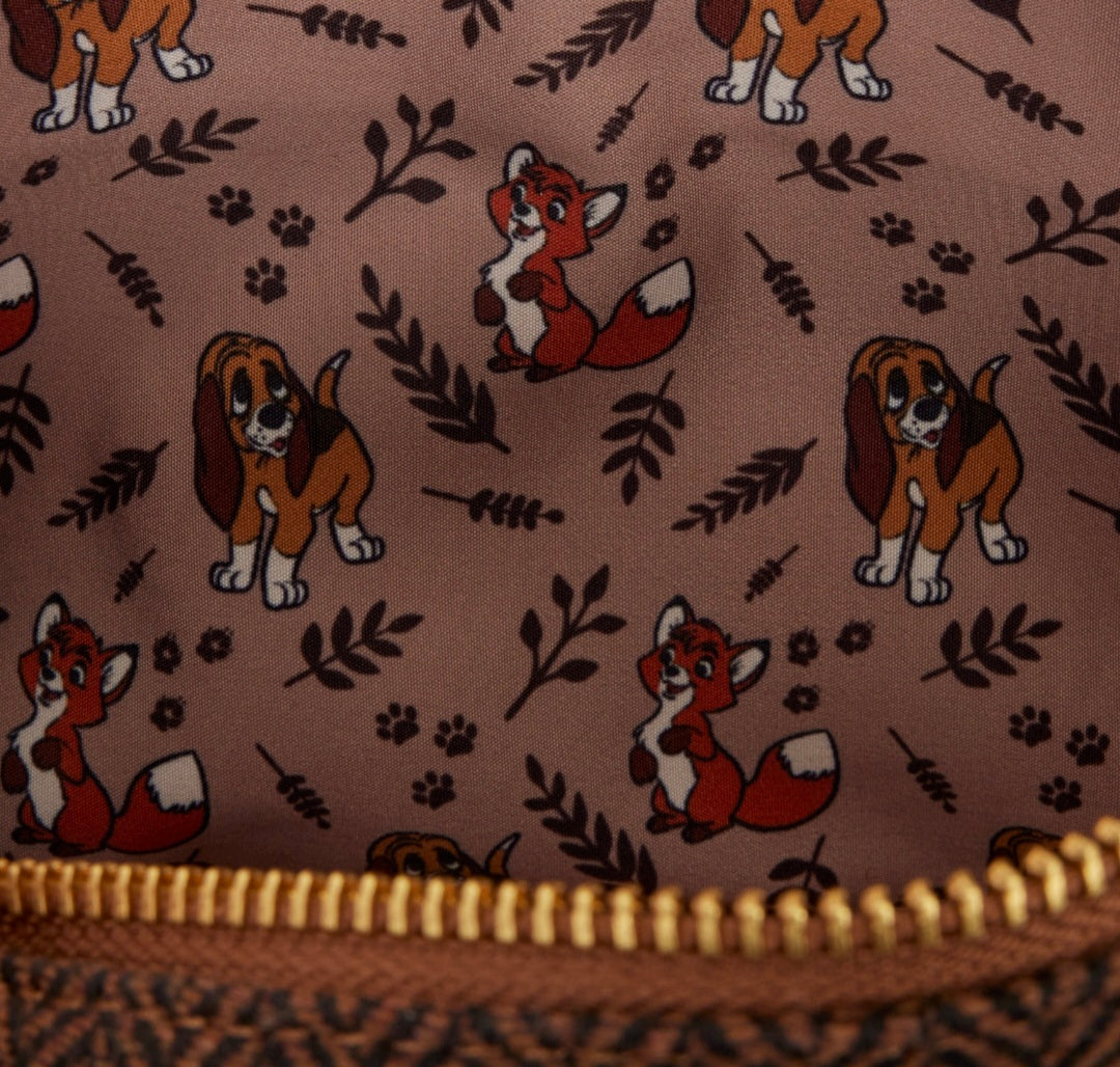 Loungefly - The Fox and the Hound Tod & Copper Sling Crossbody Bag with Coin Bag