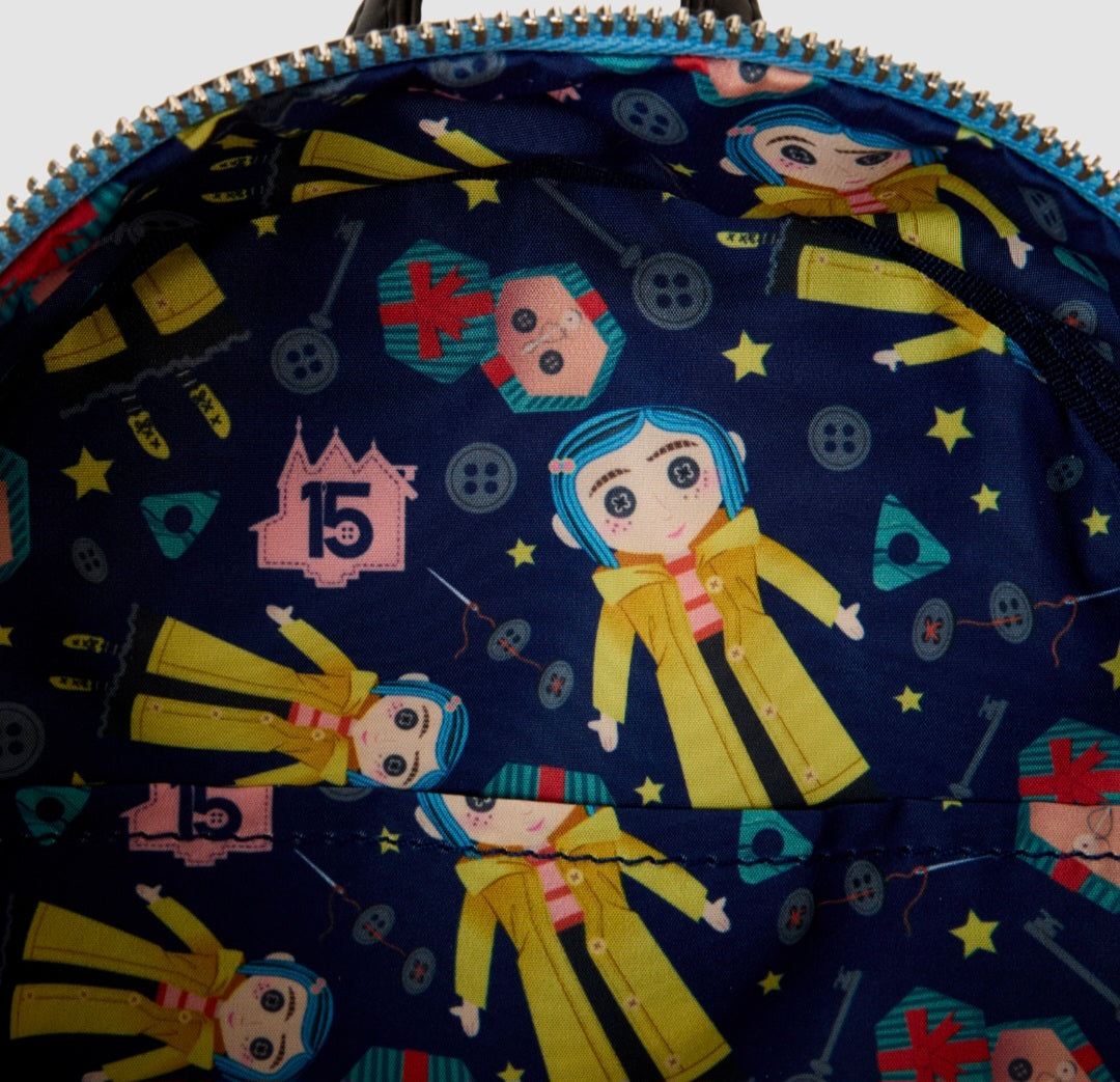 Loungefly - Coraline 15th Anniversary Laika Doll Metallic Cosplay Mini Backpack