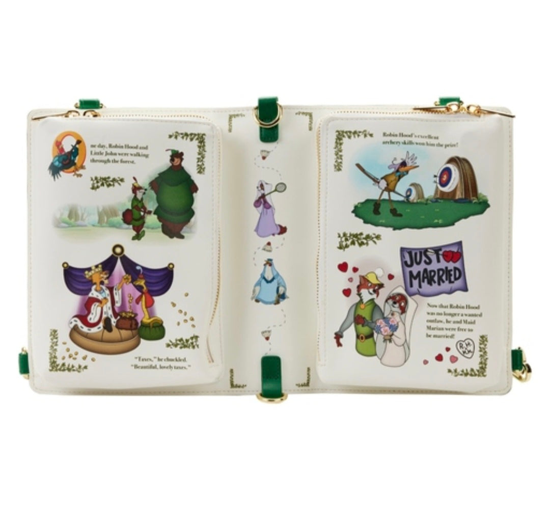 Loungefly - Robin Hood Book Convertible Crossbody Bag