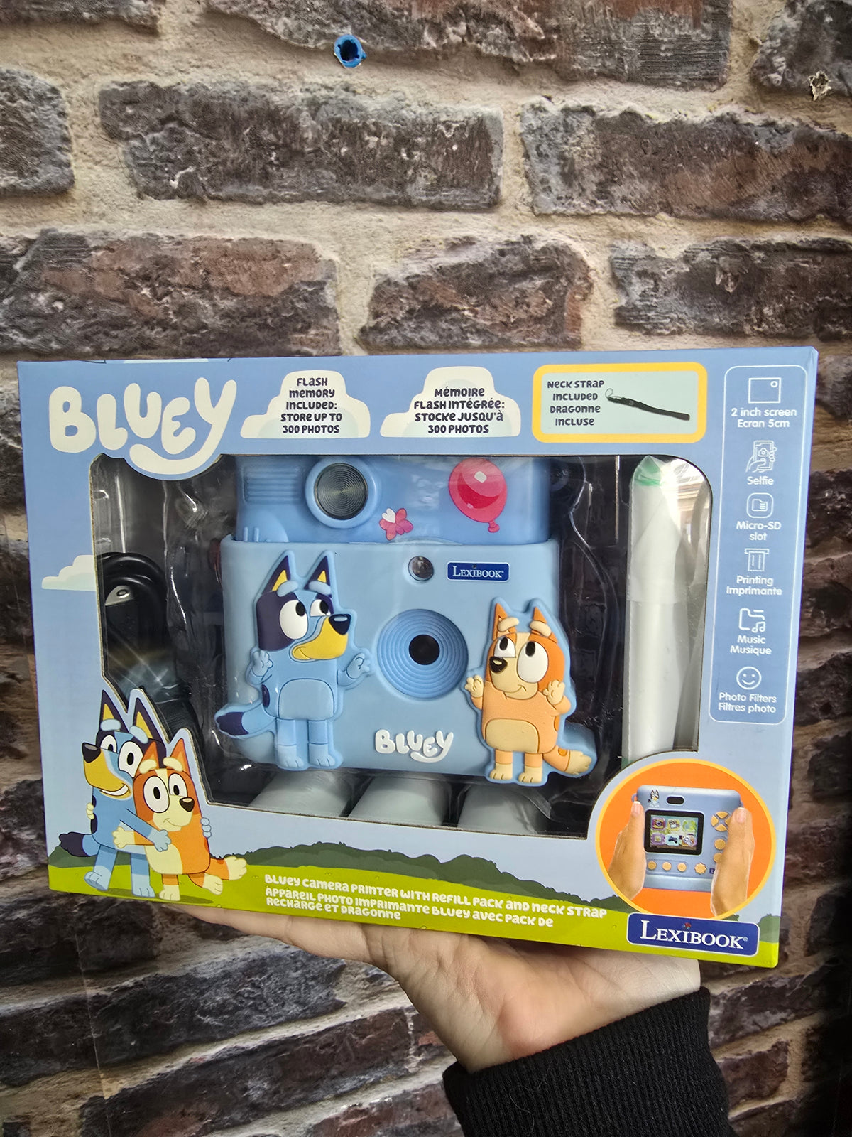 Bluey Starcam Camera Instant Printer & 3D Pouch Lexibook New