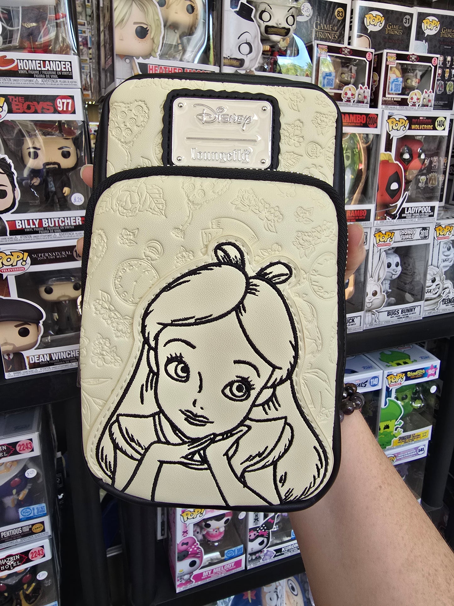 Loungefly - Alice in Wonderland Cell Phone Sling Crossbody Bag with Coin Bag