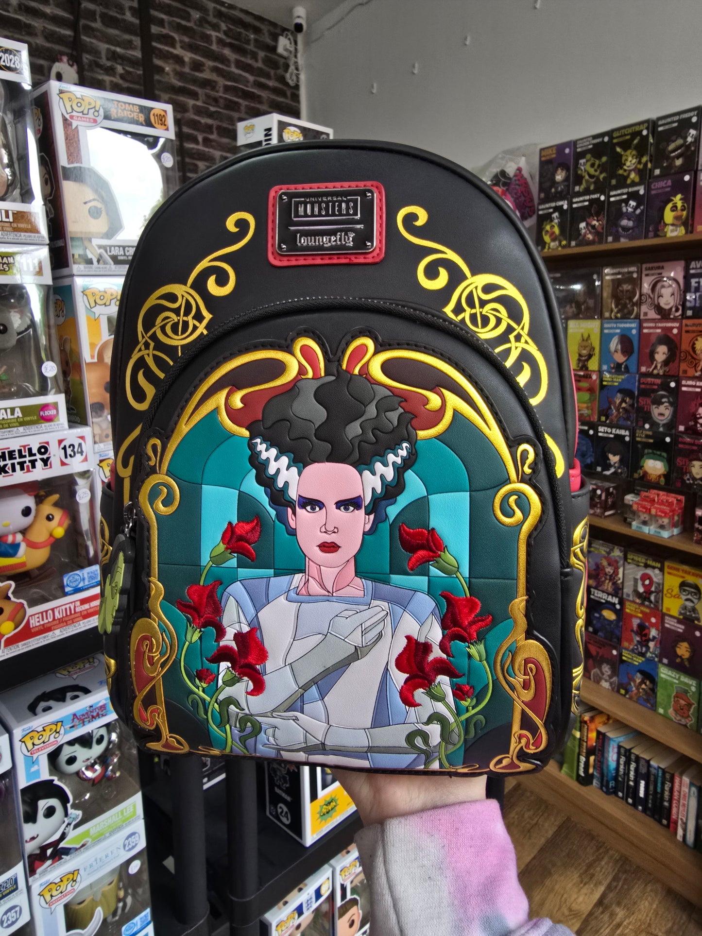 Loungefly - Universal Monsters The Bride Of Frankenstein Stained Glass Mini Backpack