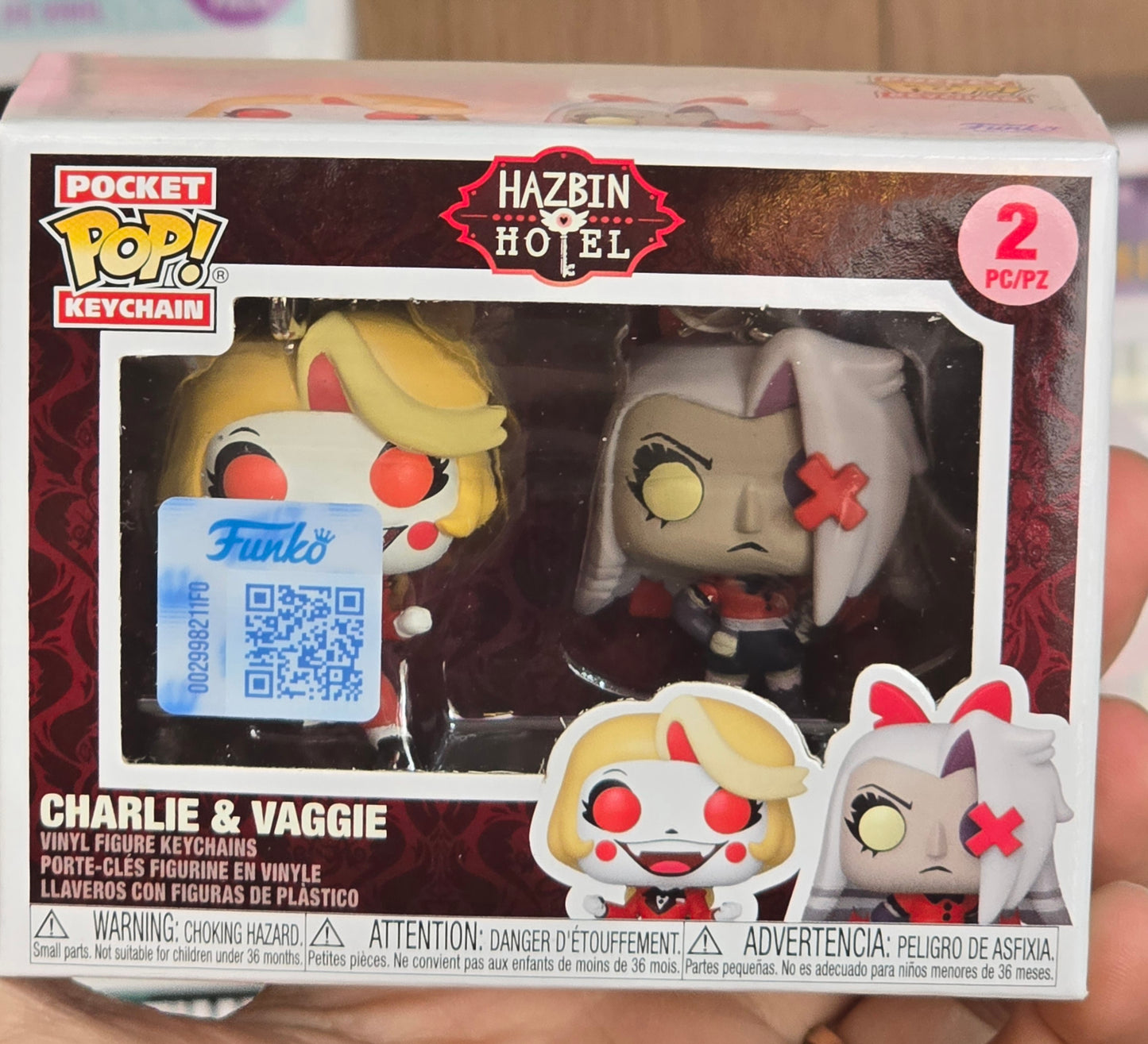 Hazbin Hotel Funko Keychain 2 Pack - Charlie and Vaggie