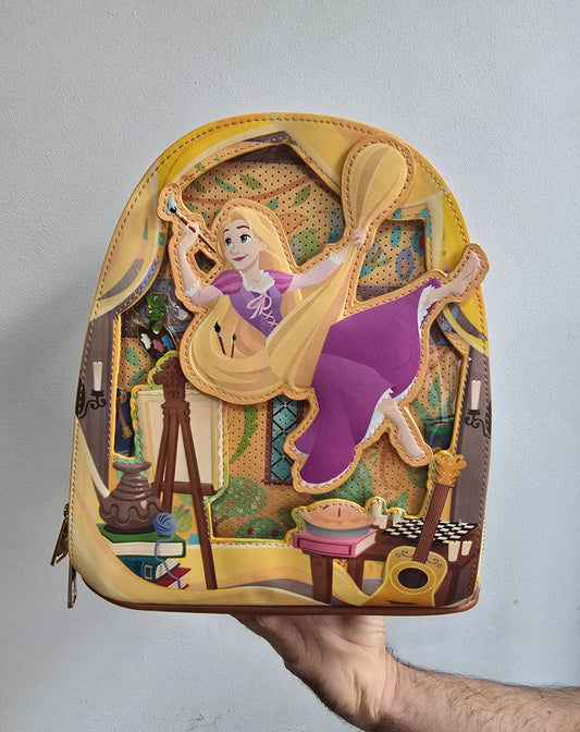 Loungefly - Tangled Rapunzel Glow Pin Trader Mini Backpack