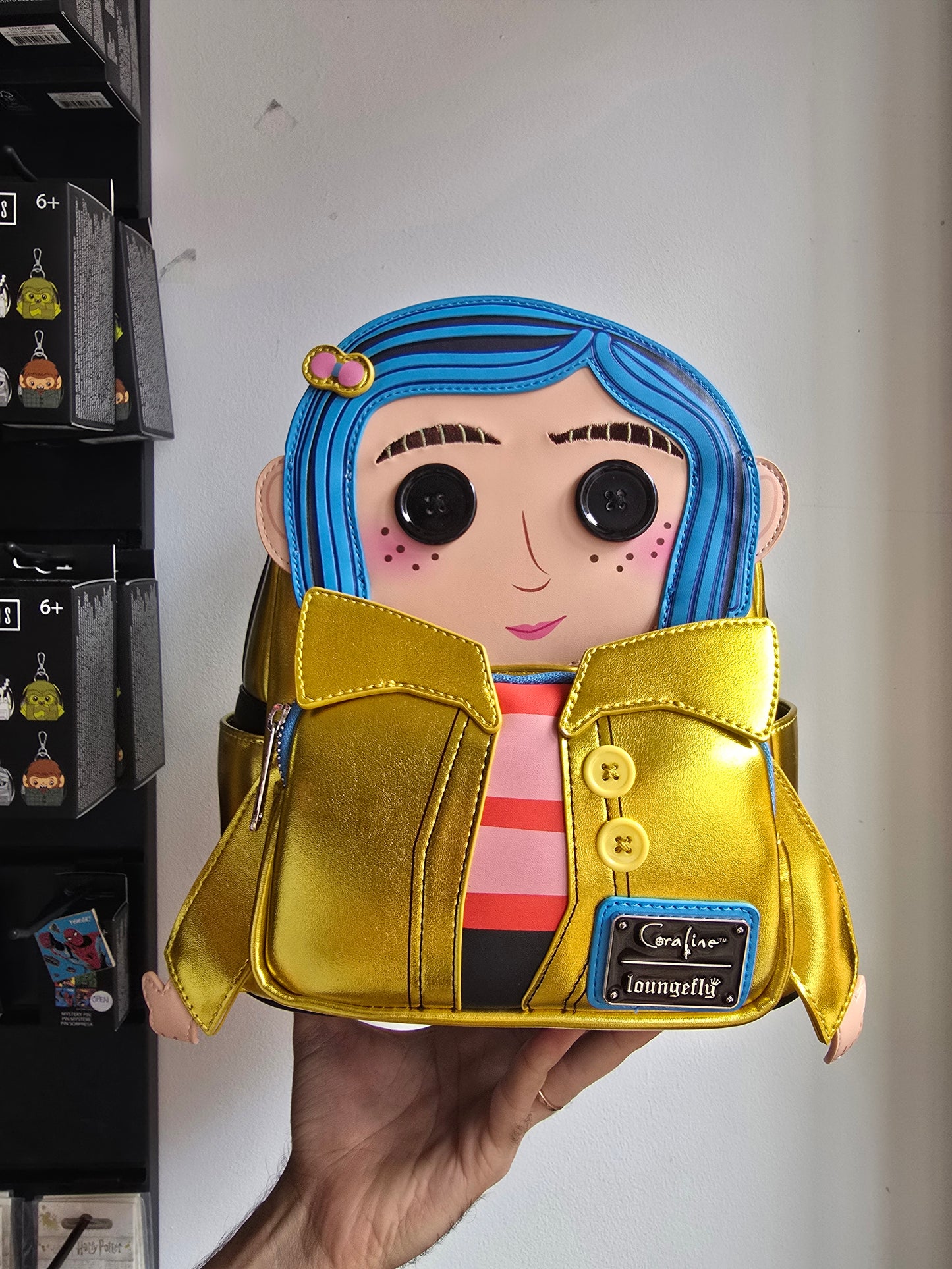 Loungefly - Coraline 15th Anniversary Laika Doll Metallic Cosplay Mini Backpack