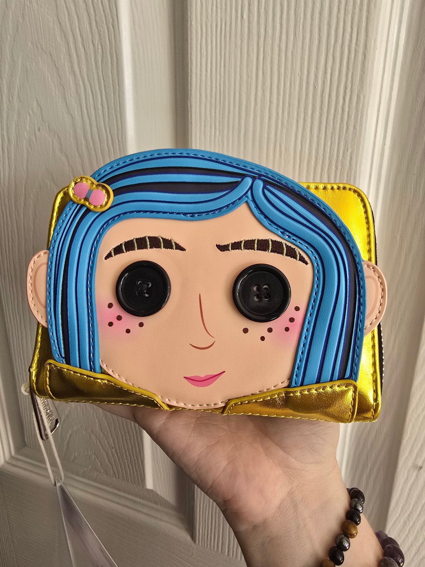 Loungefly - Coraline 15th Anniversary Laika Doll Metallic Cosplay Zip Around Wallet