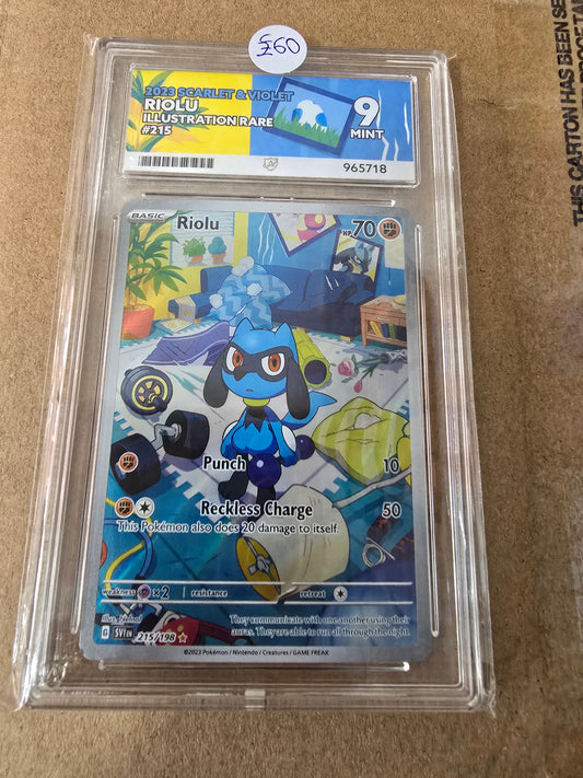 Riolu #215 9 MINT - Pokémon ACE Graded Card