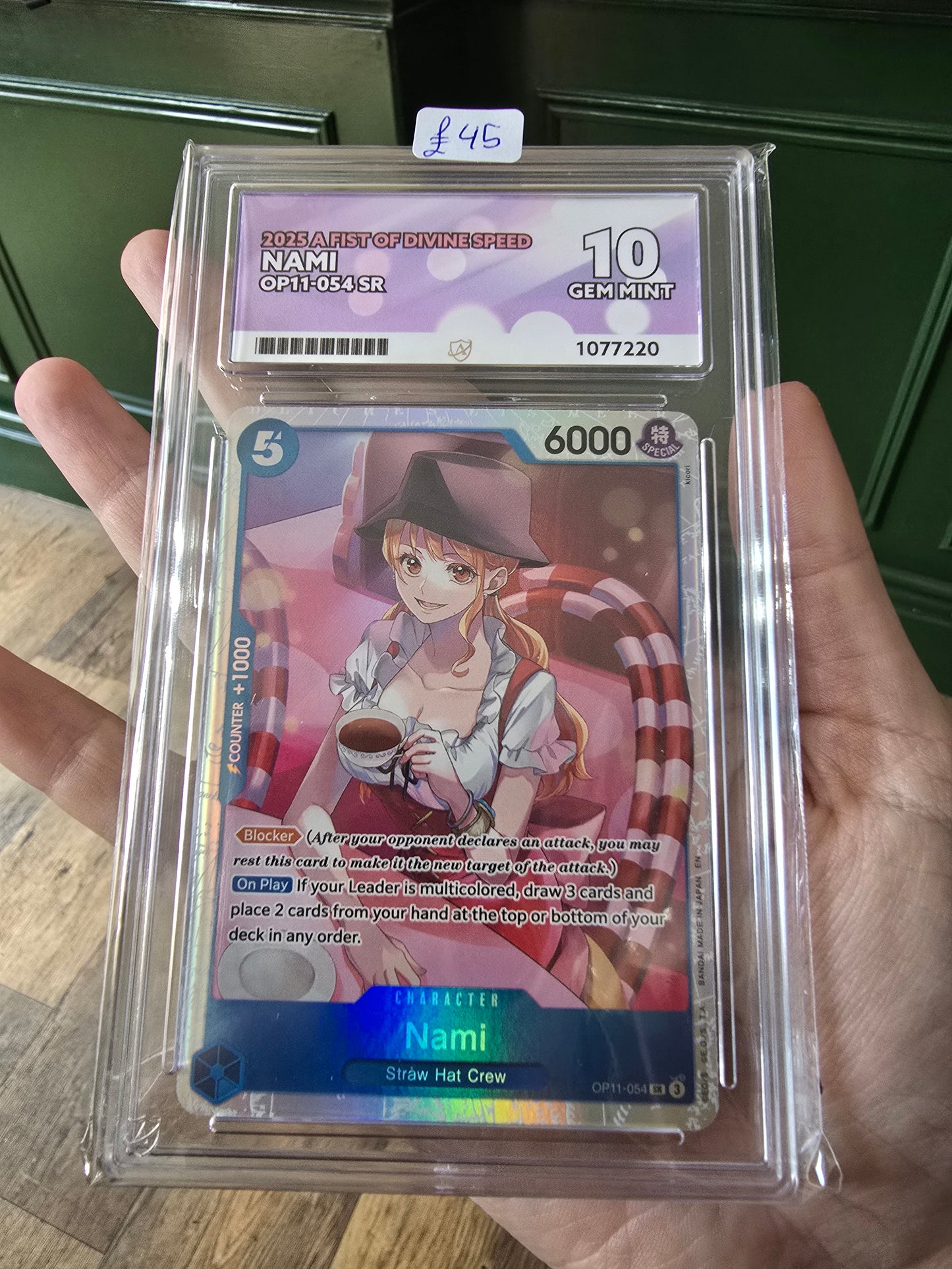 Nami OP11-054 10 GEM MINT - One Piece ACE Graded Card