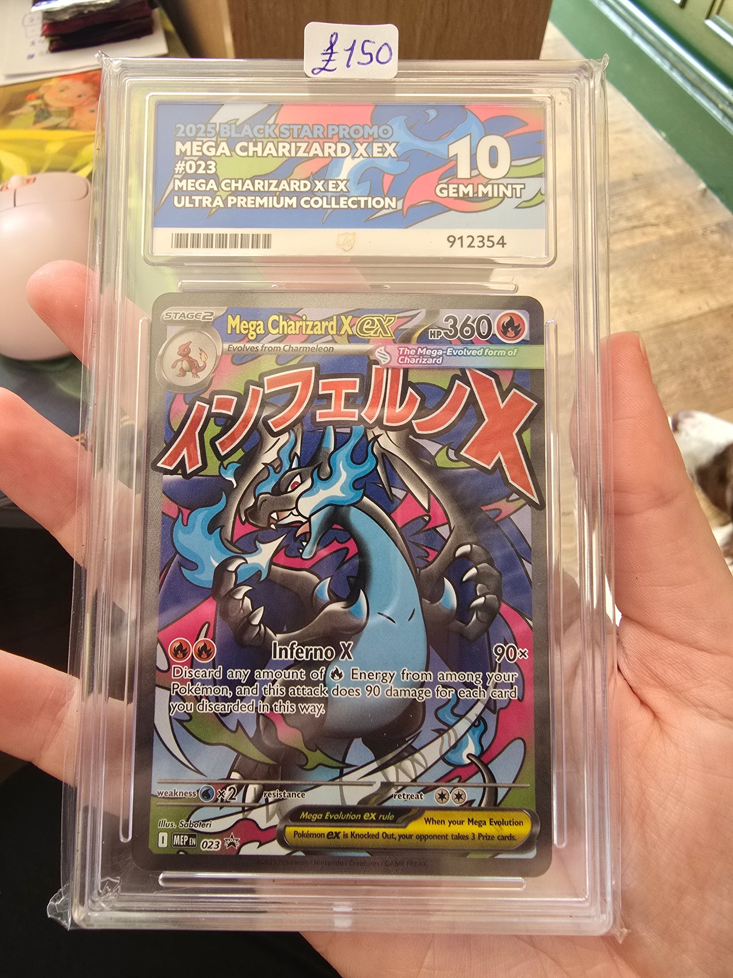 Mega Charizard X EX #023 10 GEM MINT - Pokémon ACE Graded Card