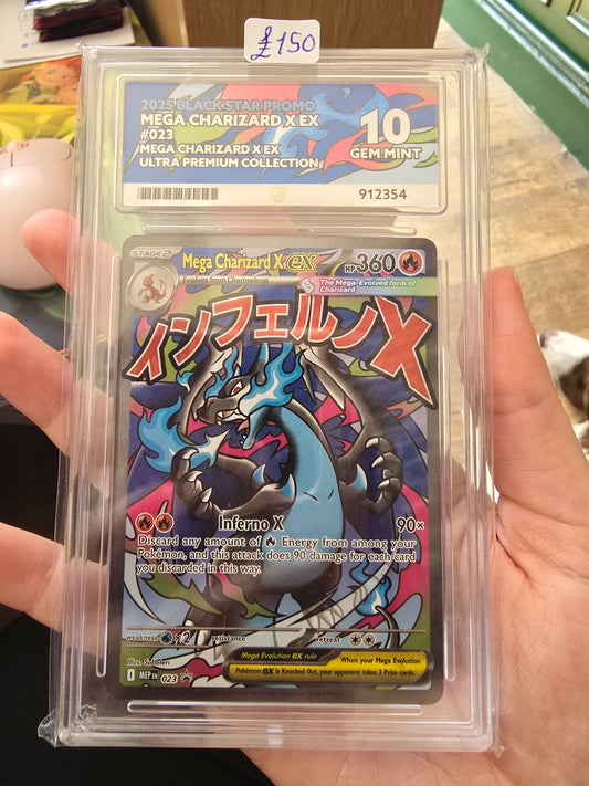 Mega Charizard X EX #023 10 GEM MINT - Pokémon ACE Graded Card