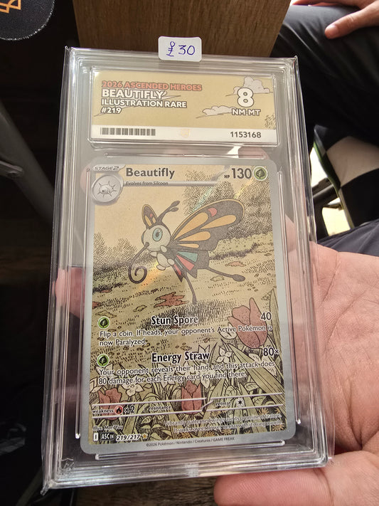 Beautifly #219 8 NM MT - Pokémon ACE Graded Card