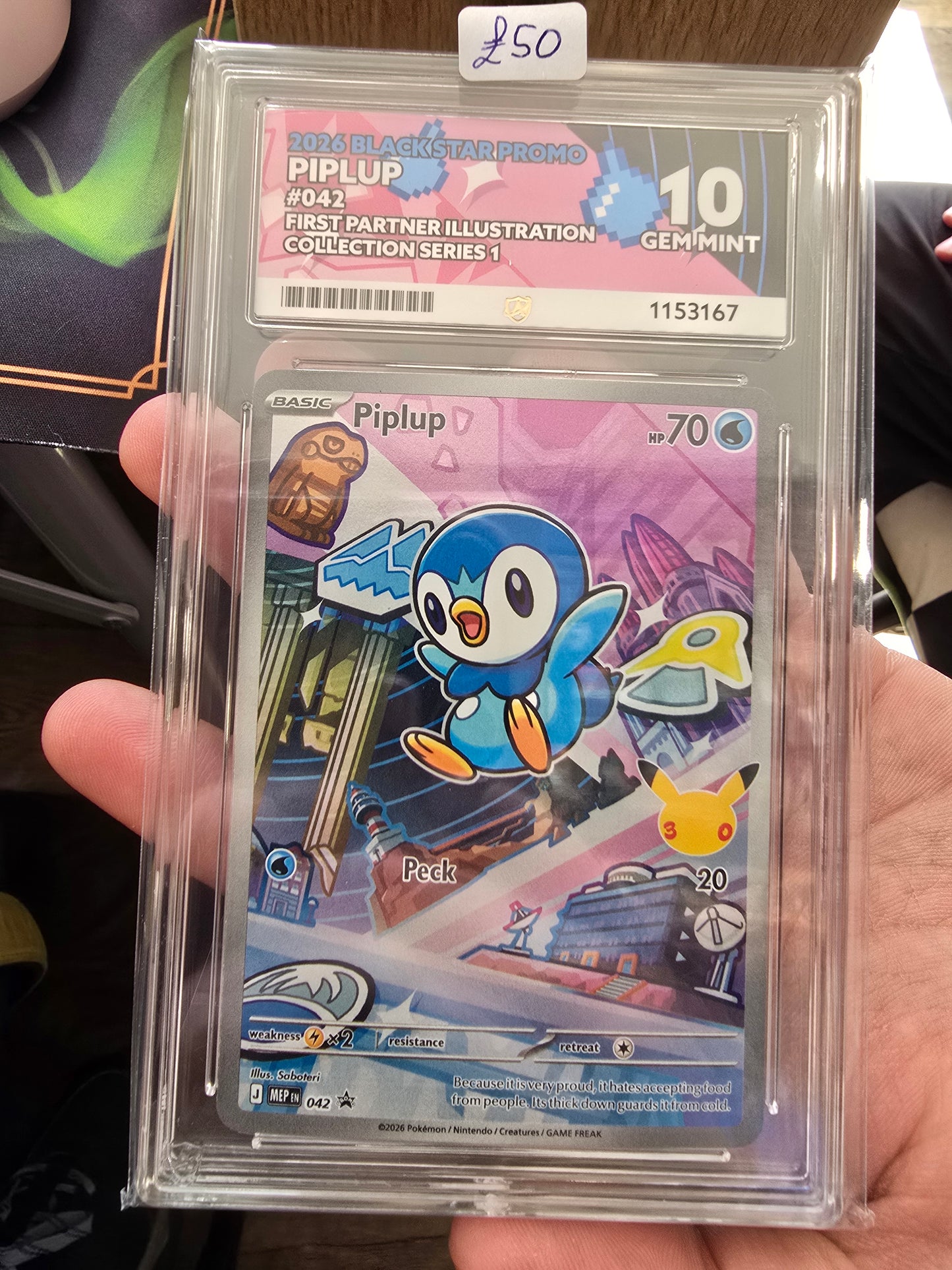 Piplup #042 10 GEM MINT - Pokémon ACE Graded Card
