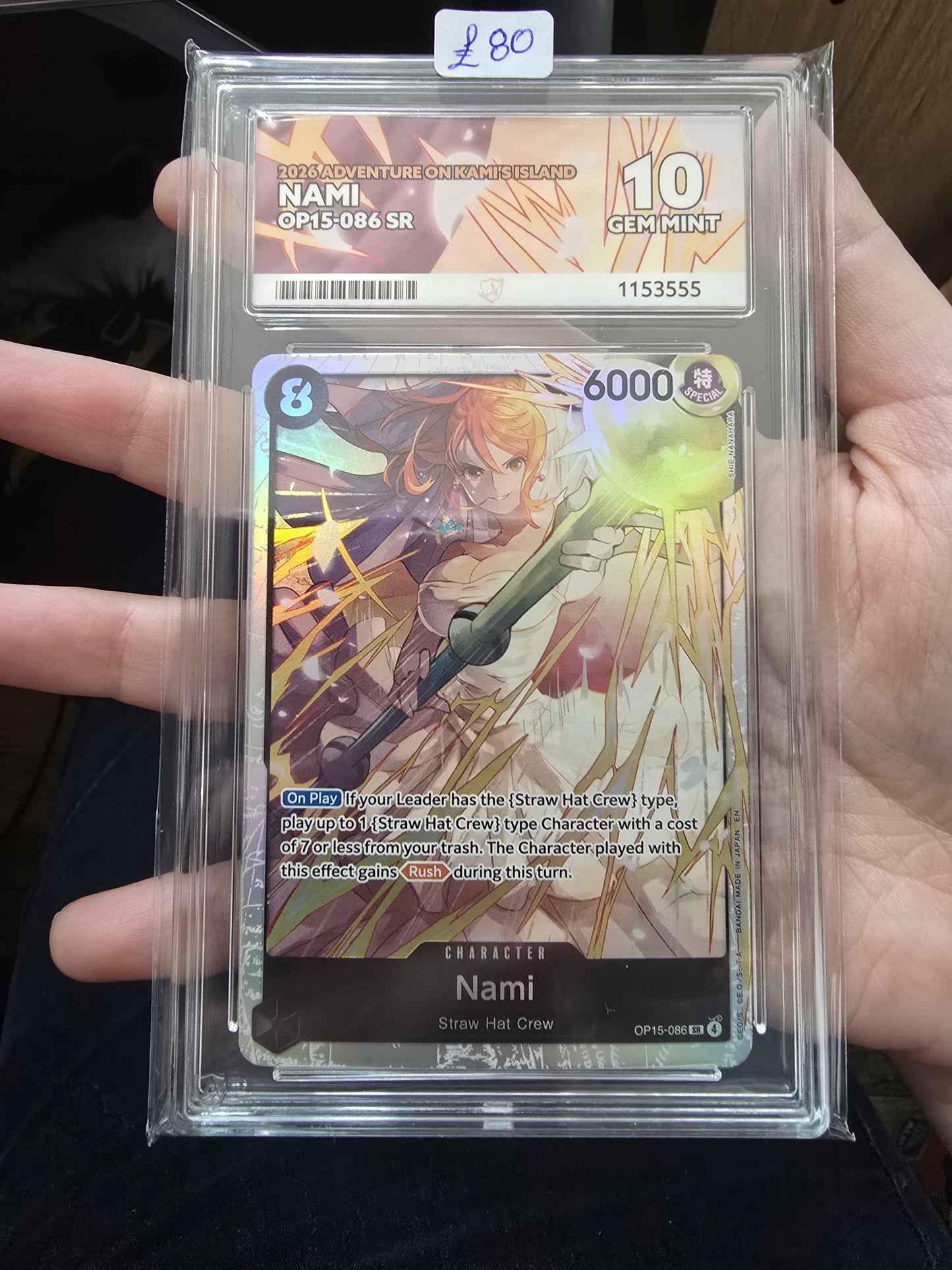 Nami OP15-086 10 GEM MINT - One Piece ACE Graded Card
