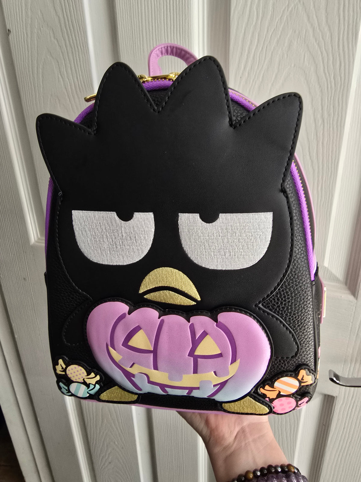 Loungefly - Sanrio Badtz-Maru Pumpkin Light-Up Cosplay Mini Backpack