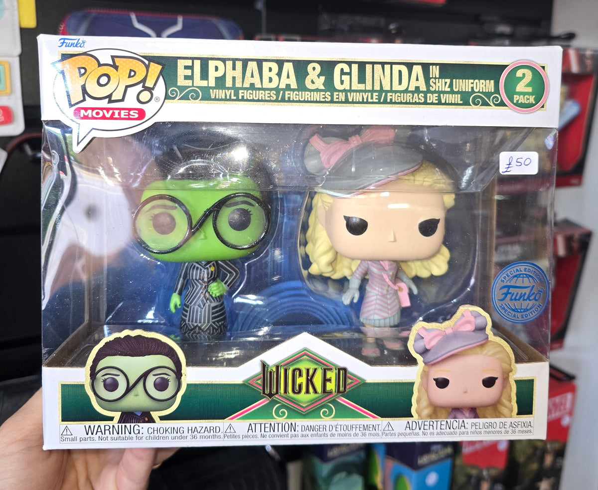 Wicked - Elphaba and Glinda in Shiz Uniform 2 Pack (Dent in Window)