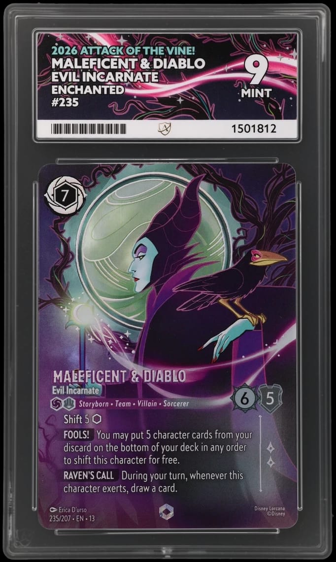 Maleficent & Diablo Evil Incarnate - Attack of the Vine! - 235/207 - Enchanted 9 MINT