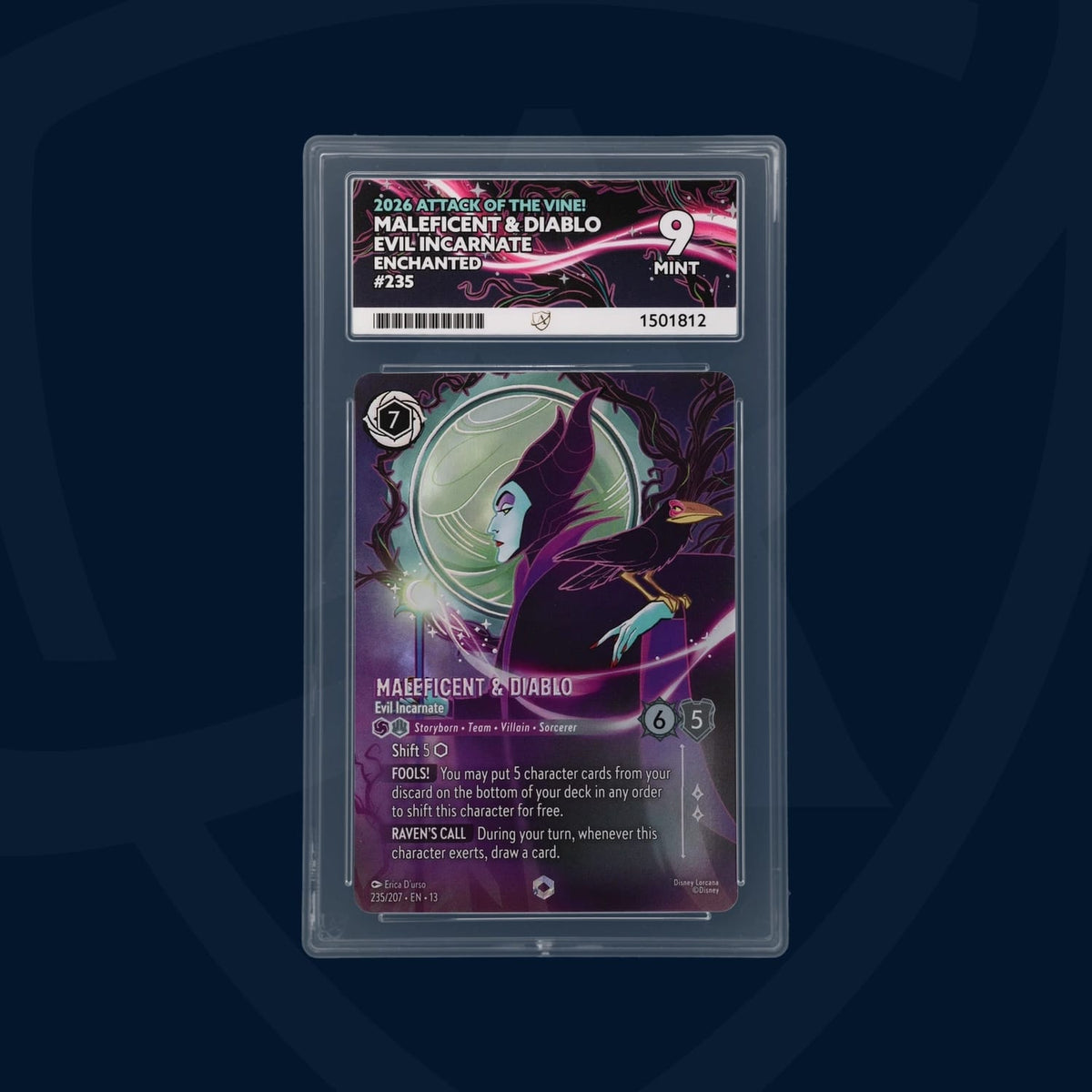 Maleficent & Diablo Evil Incarnate - Attack of the Vine! - 235/207 - Enchanted 9 MINT