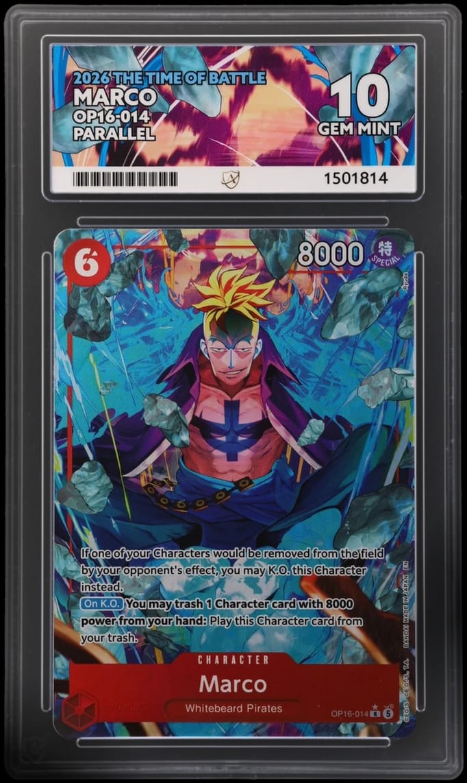 Marco - The Time Of Battle - OP16-014 - Parallel 10 GEM MINT