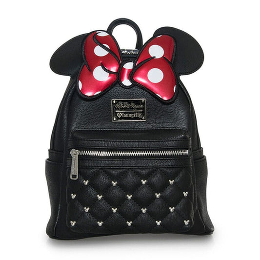 Loungefly - Minnie Mouse Classic Bow Quilted Texture Ear Mini Backpack