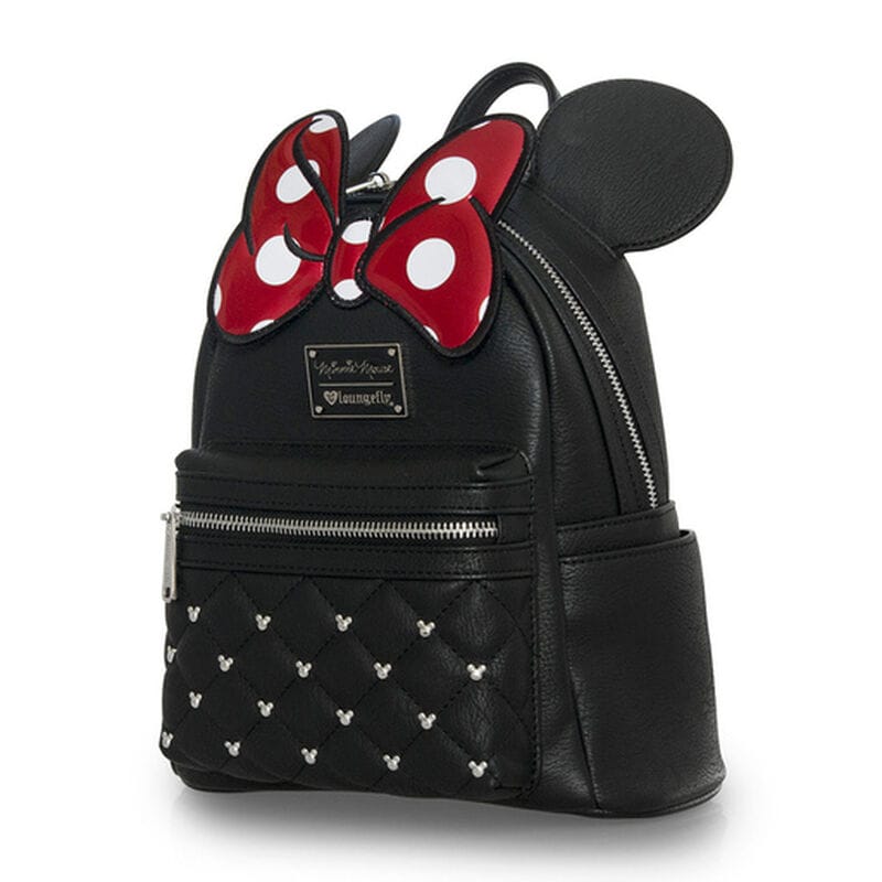 Loungefly - Minnie Mouse Classic Bow Quilted Texture Ear Mini Backpack