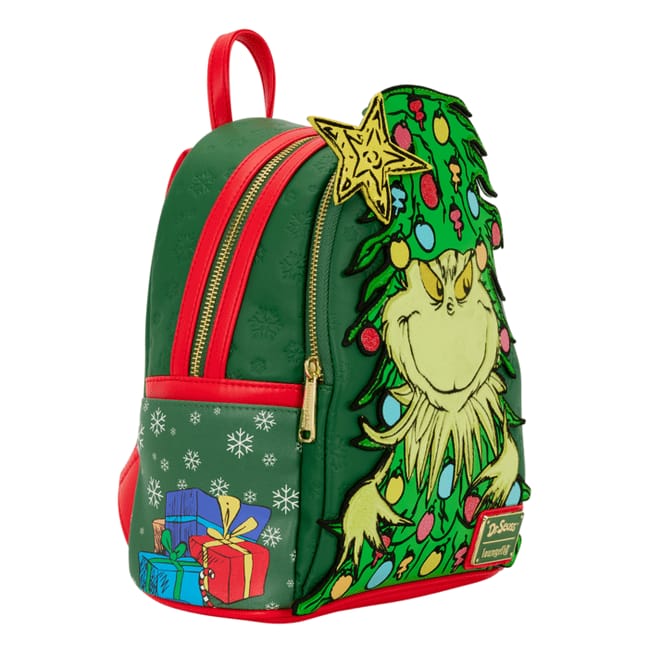 Loungefly - Dr. Seuss The Grinch Tree Light‑Up Plush Mini Backpack