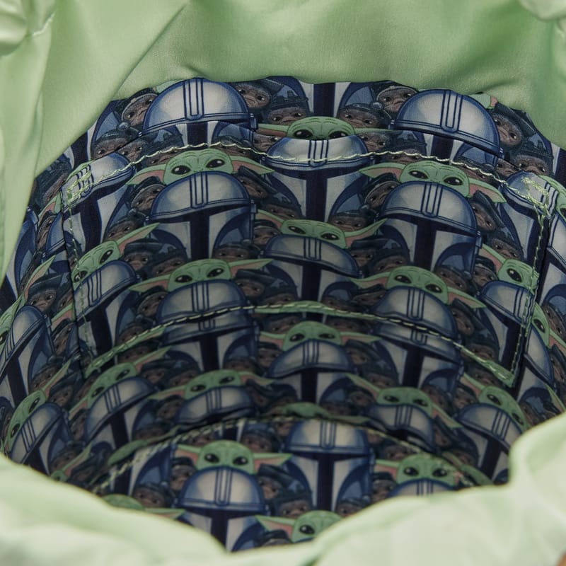 Loungefly - The Mandalorian Grogu & Anzellan Drawstring Bucket Crossbody Bag with Coin Bag