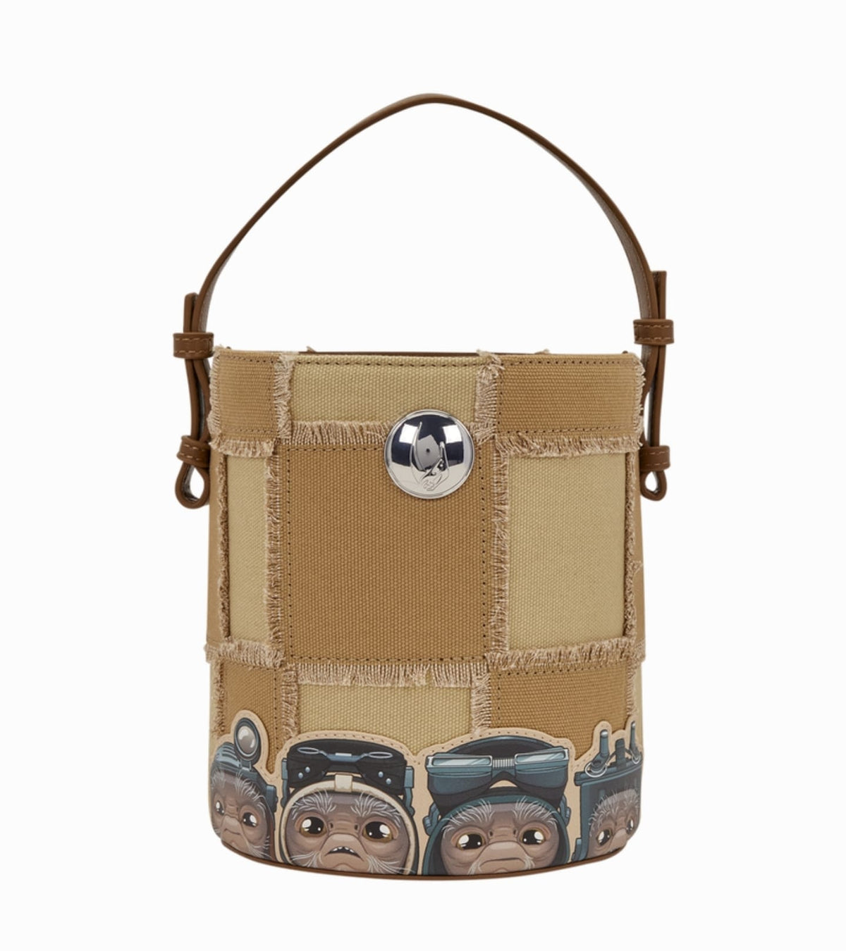 Loungefly - The Mandalorian Grogu & Anzellan Drawstring Bucket Crossbody Bag with Coin Bag