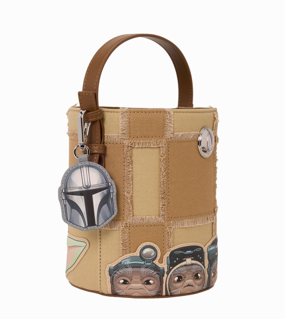 Loungefly - The Mandalorian Grogu & Anzellan Drawstring Bucket Crossbody Bag with Coin Bag