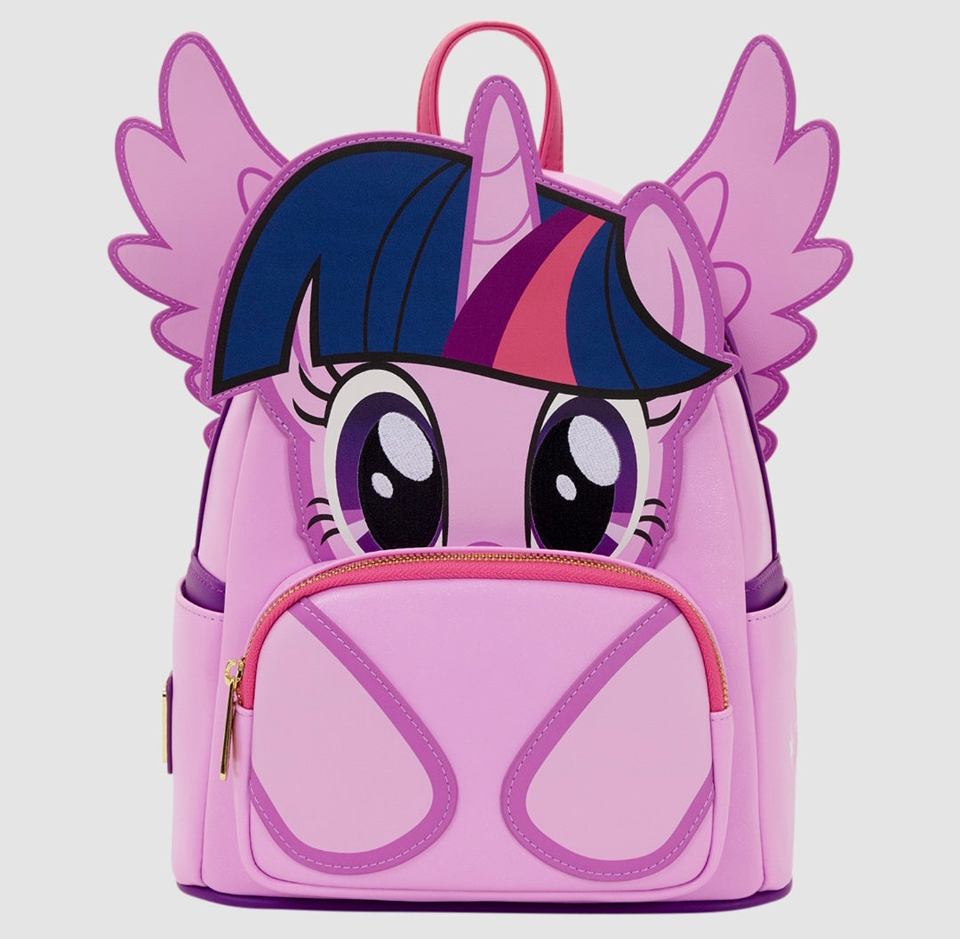 Loungefly My Little Pony Twilight Sparkle Cosplay Glitter Mini Backpack