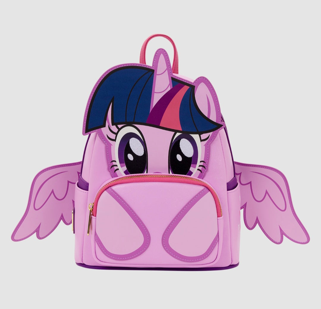 Loungefly My Little Pony Twilight Sparkle Cosplay Glitter Mini Backpack