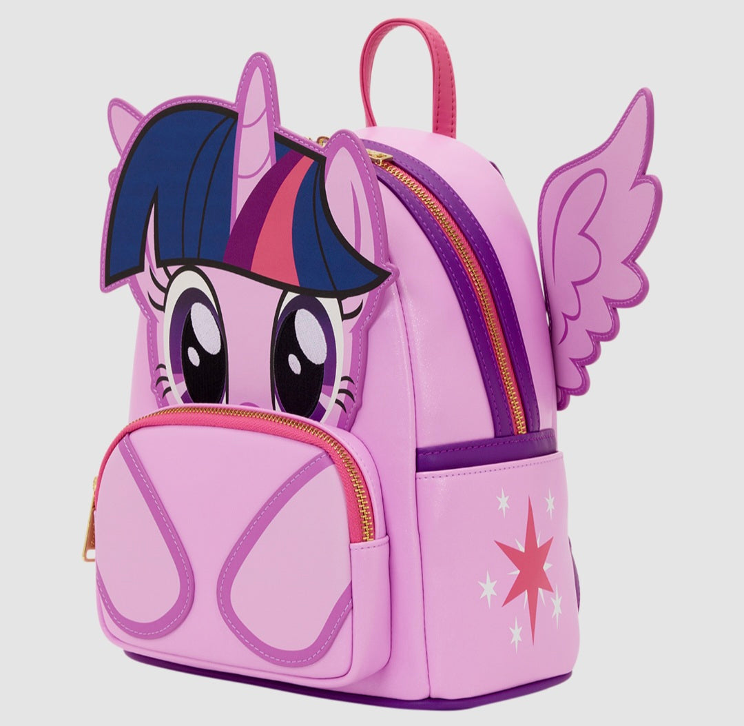 Loungefly My Little Pony Twilight Sparkle Cosplay Glitter Mini Backpack