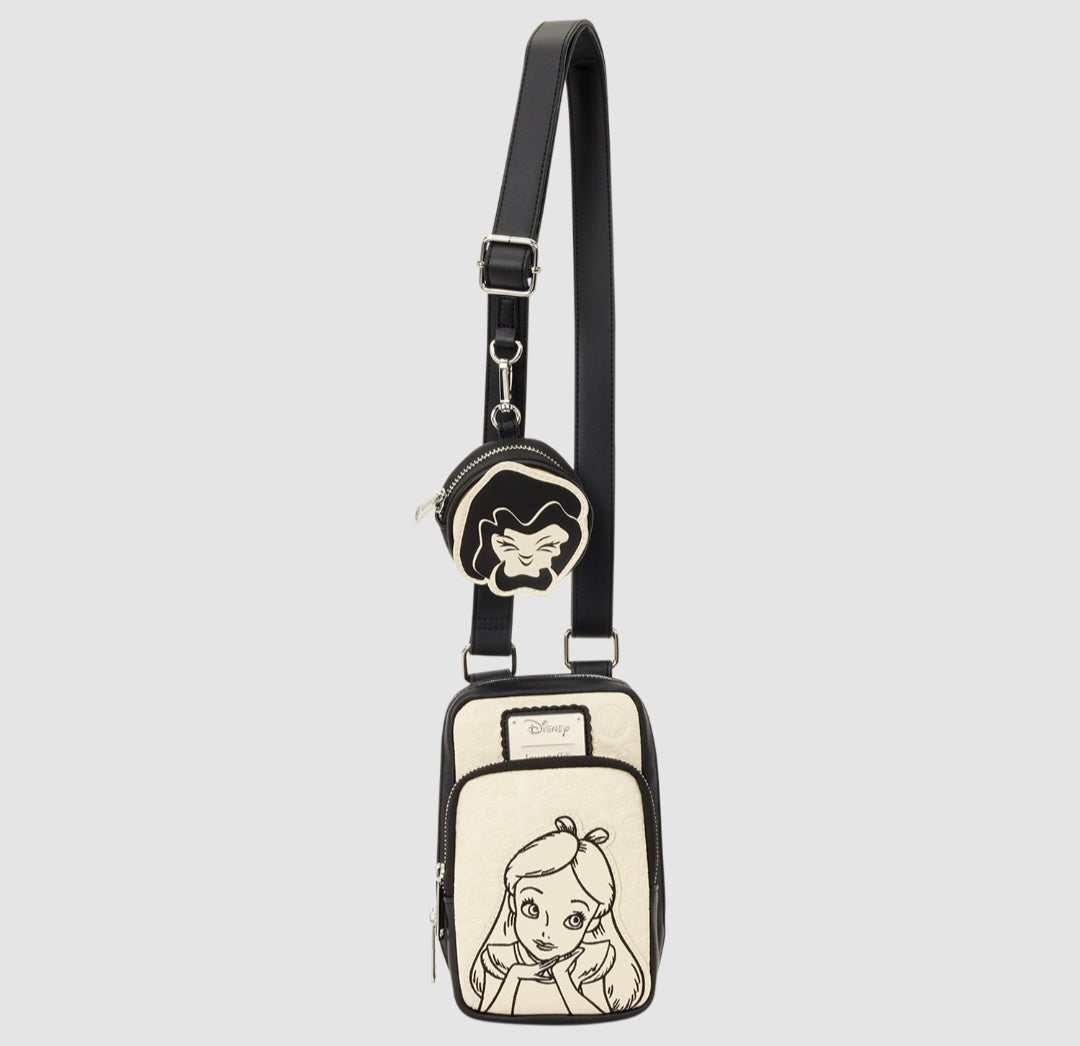 Loungefly - Alice in Wonderland Cell Phone Sling Crossbody Bag with Coin Bag
