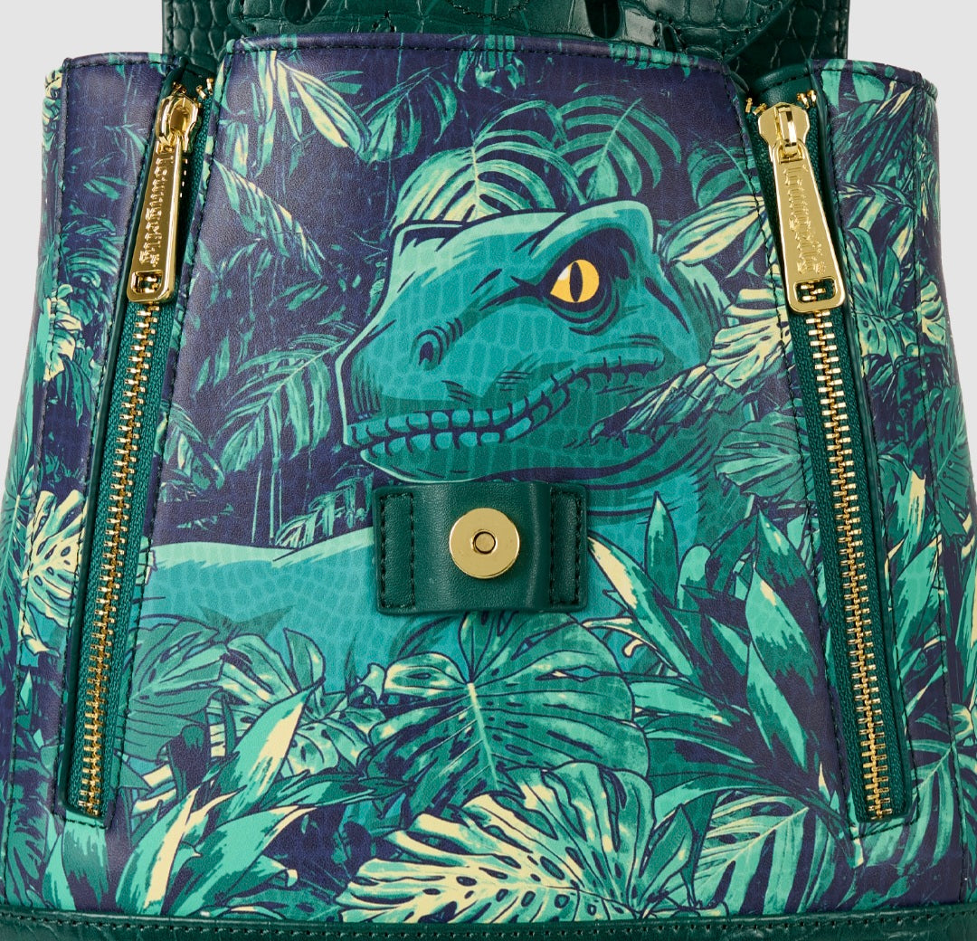 Loungefly - Jurassic World Jungle Velociraptor Glow Drawstring Mini Backpack