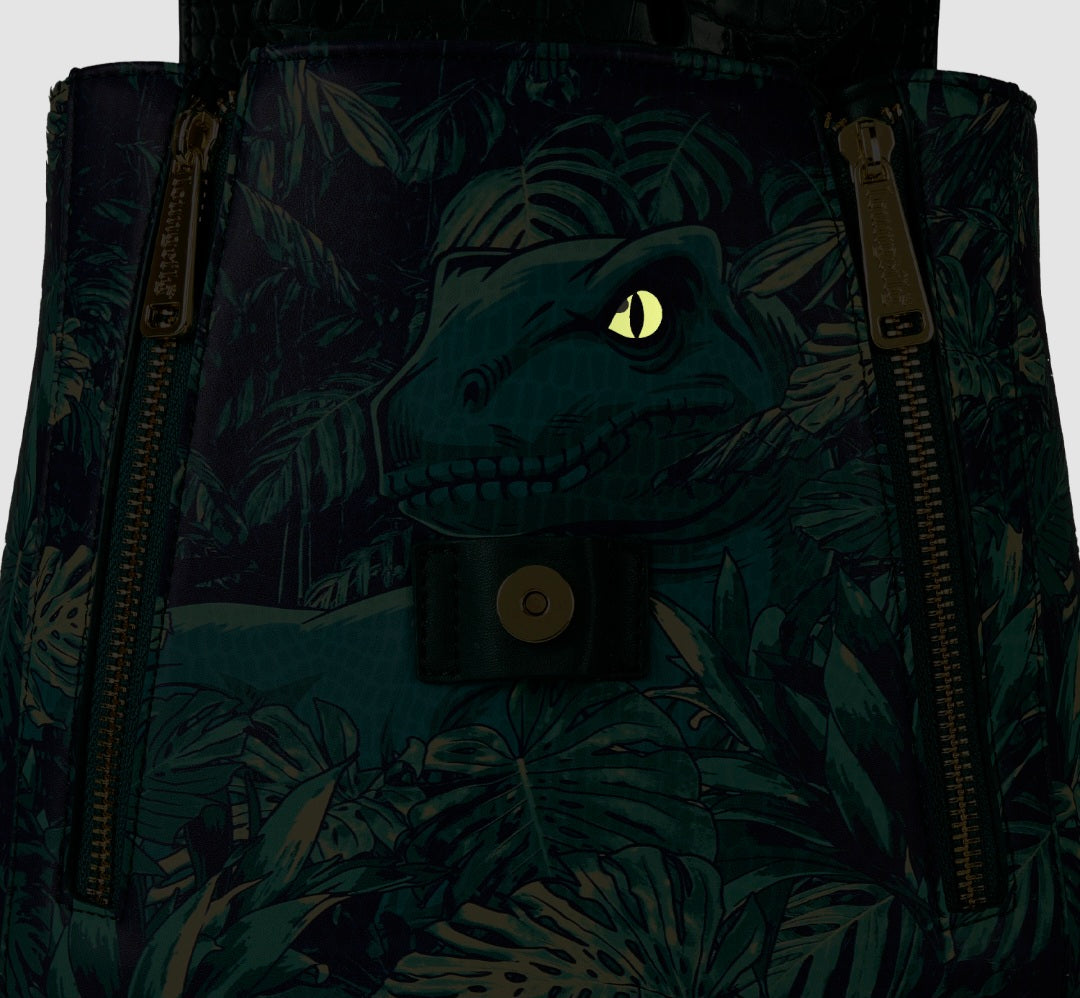 Loungefly - Jurassic World Jungle Velociraptor Glow Drawstring Mini Backpack