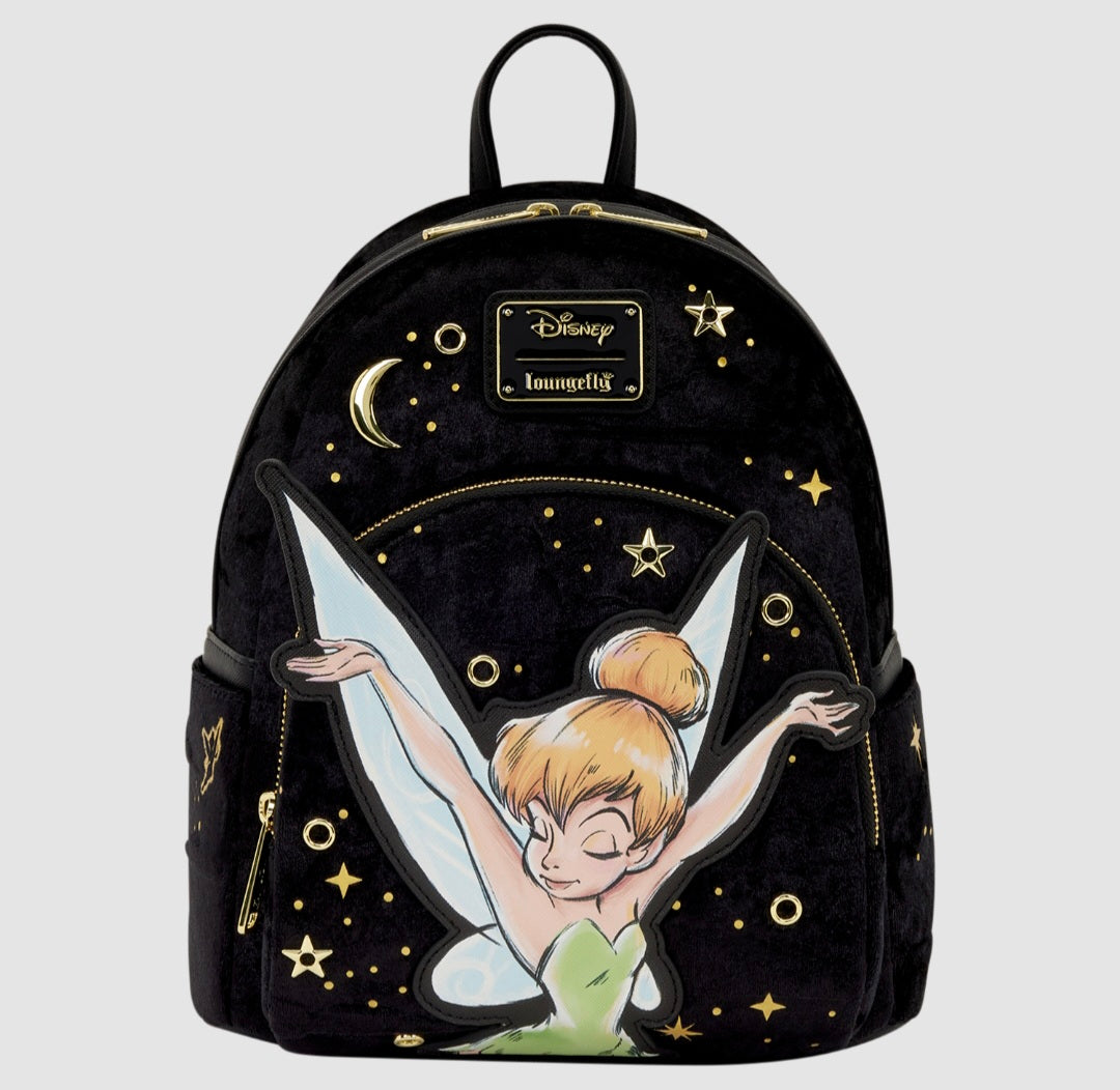 Loungefly - Tinker Bell Pixie Dust Velvet Mini Backpack