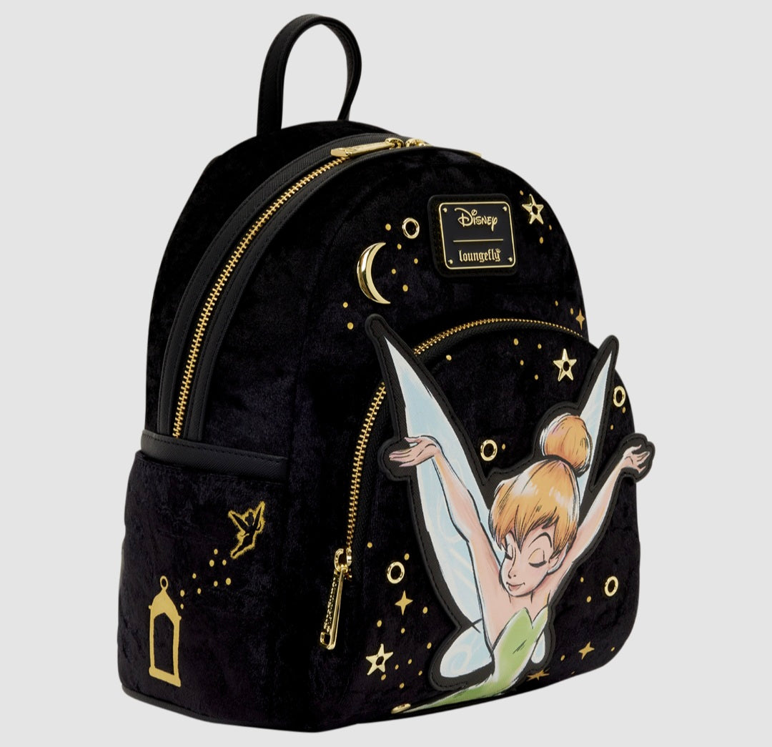 Loungefly - Tinker Bell Pixie Dust Velvet Mini Backpack