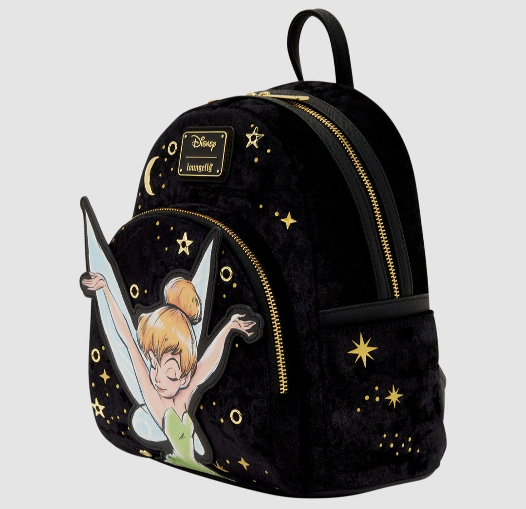 Loungefly - Tinker Bell Pixie Dust Velvet Mini Backpack