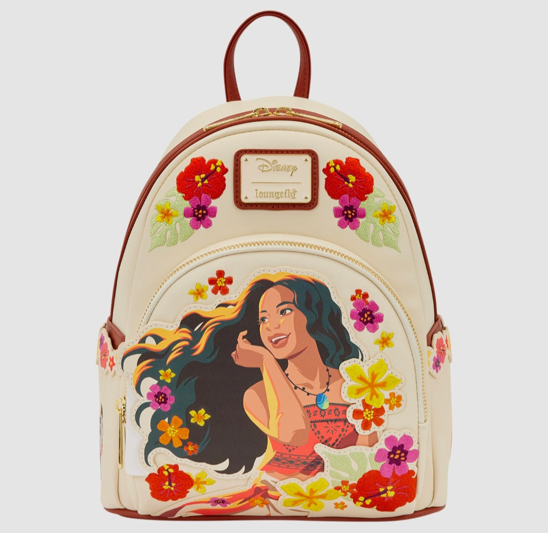 Loungefly - Moana Live Action Floral Mini Backpack
