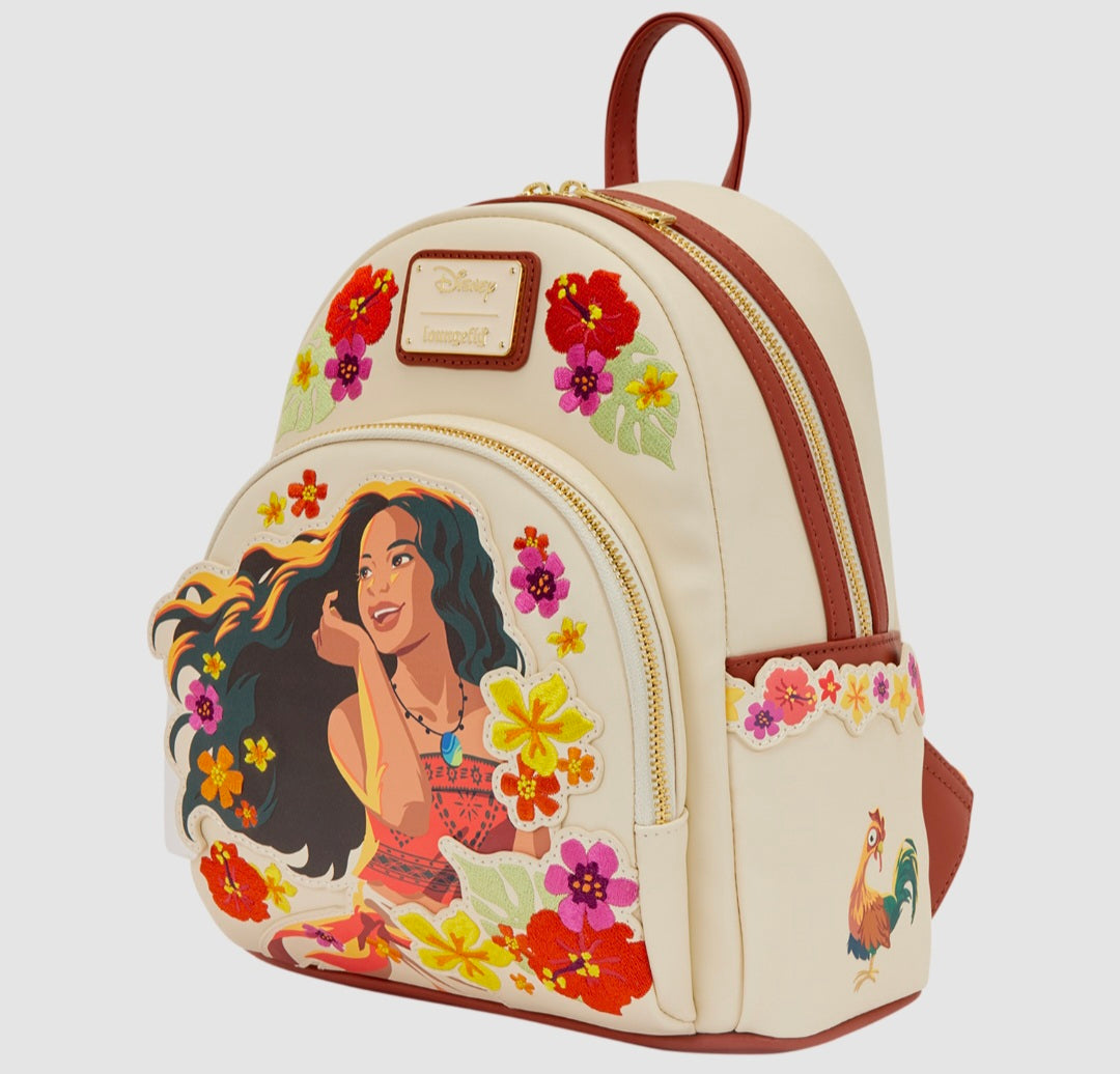 Loungefly - Moana Live Action Floral Mini Backpack
