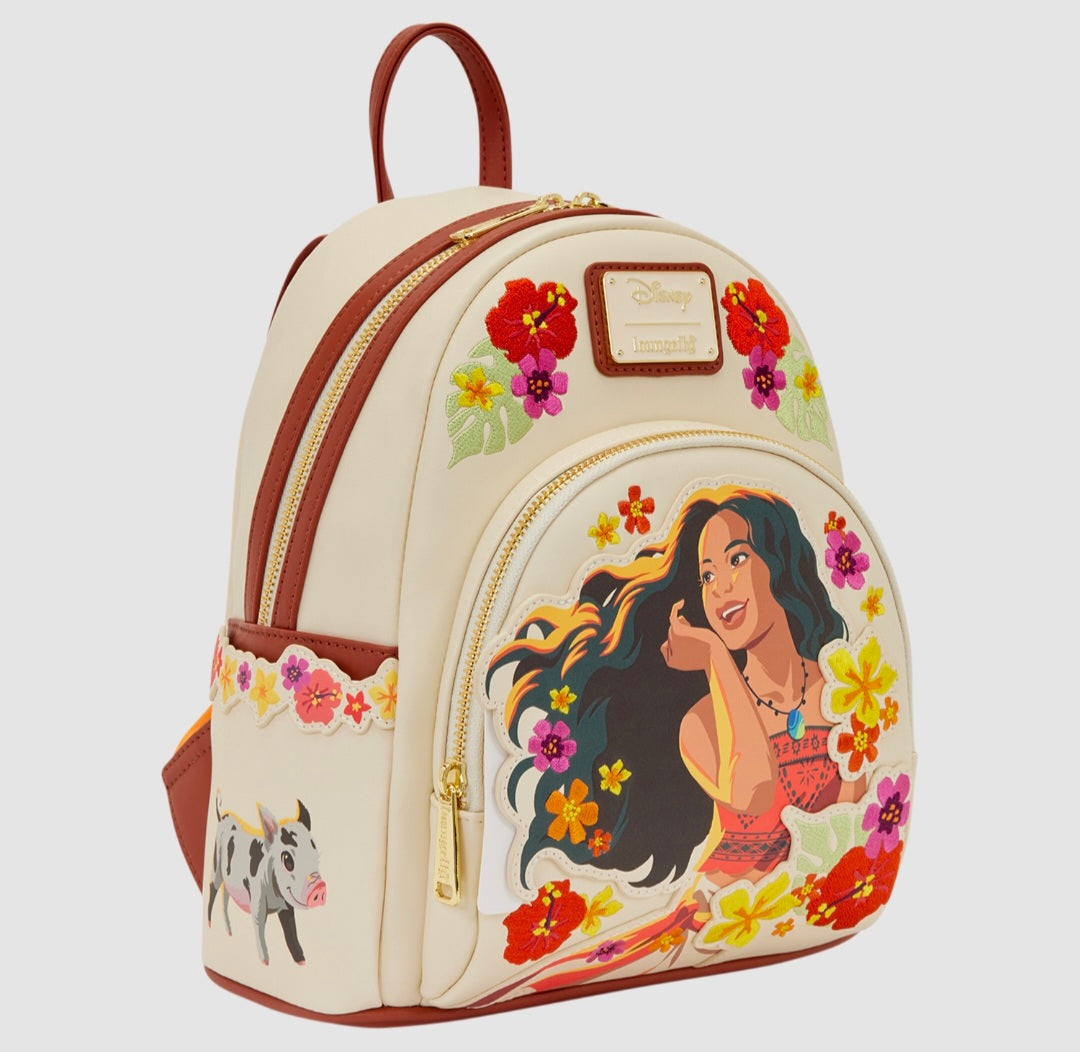 Loungefly - Moana Live Action Floral Mini Backpack