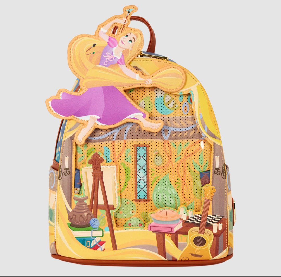 Loungefly - Tangled Rapunzel Glow Pin Trader Mini Backpack