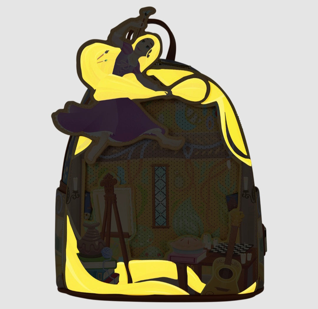 Loungefly - Tangled Rapunzel Glow Pin Trader Mini Backpack