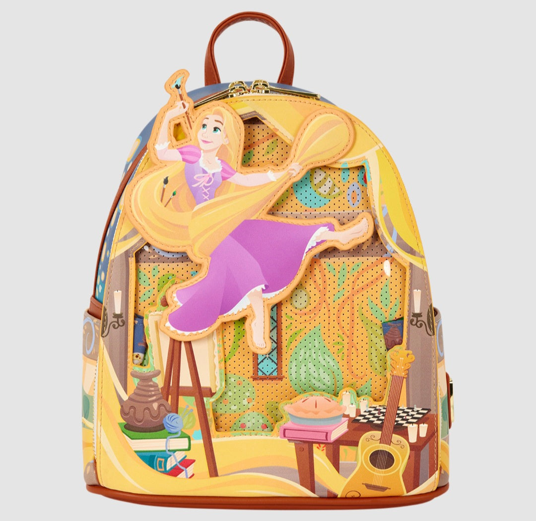 Loungefly - Tangled Rapunzel Glow Pin Trader Mini Backpack