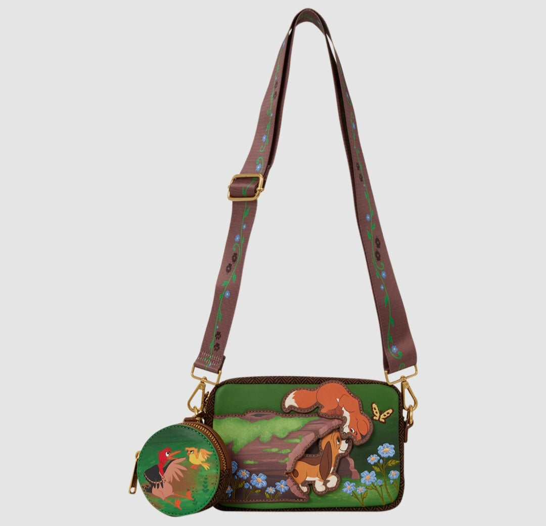 Loungefly - The Fox and the Hound Tod & Copper Sling Crossbody Bag with Coin Bag