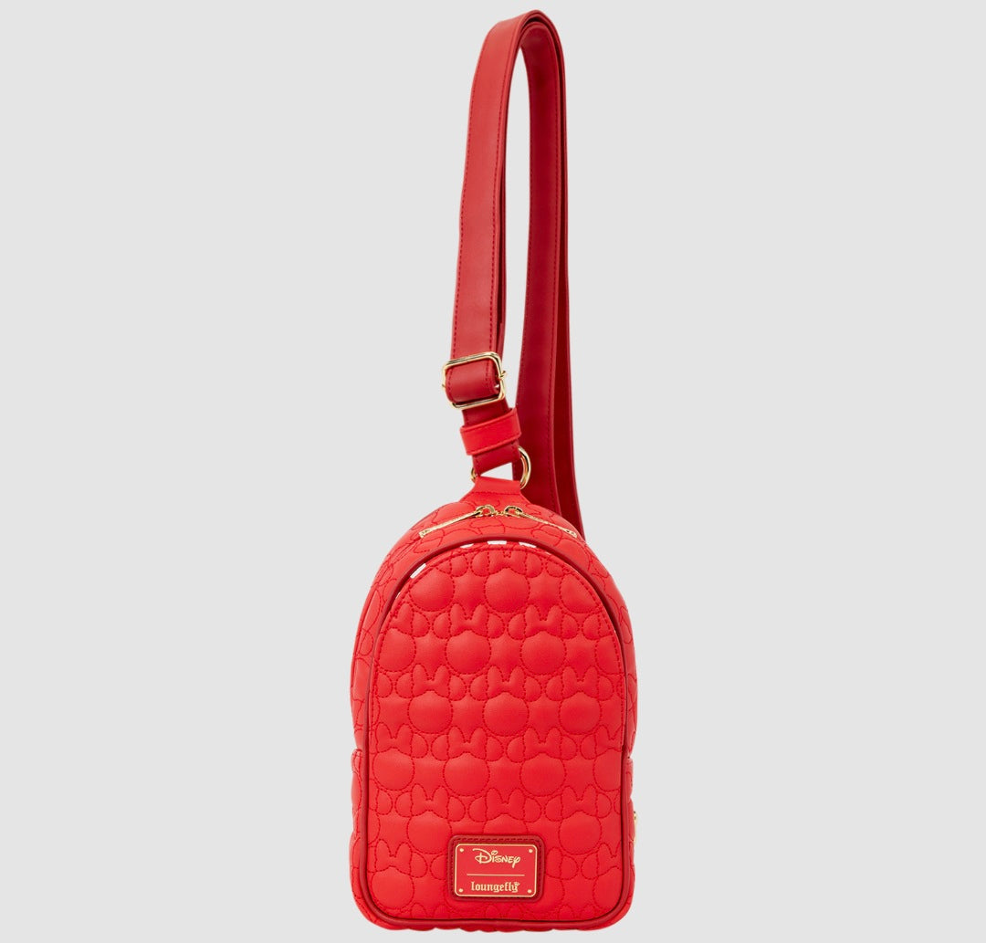 Loungefly - Minnie Mouse Silhouette All-Over Print Sling Crossbody Bag