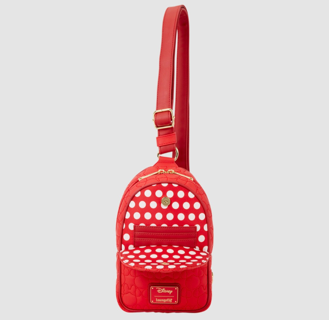 Loungefly - Minnie Mouse Silhouette All-Over Print Sling Crossbody Bag