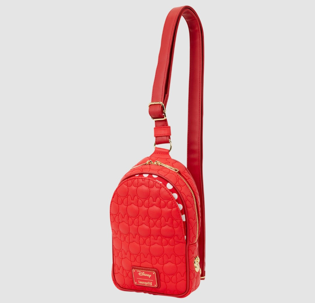 Loungefly - Minnie Mouse Silhouette All-Over Print Sling Crossbody Bag